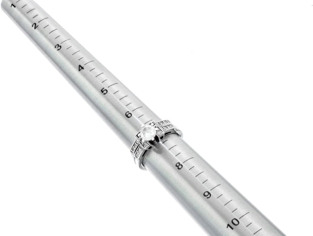 SE 13-Inch Polished Steel Ring Mandrel - Marked 1 to 16 US Sizes, Ungrooved, with Knurled Handle for Jewelry Making and Sizing - JT-SP2