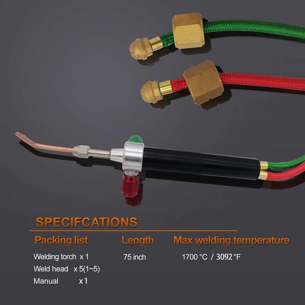Mini Gas Little Torch Soldering Welding Gun Kit With 5 Tips fit for Hoses Jewelry Repair And Construction, Hobbyists, Crafts