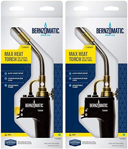 Bernzomatic Trigger Start Torch (TS 8000 Torch) | High Output Hand Torch for Weed Burner, Soldering, Brazing & Cooking | Fits Propane Tank | Heavy Duty Torch Head