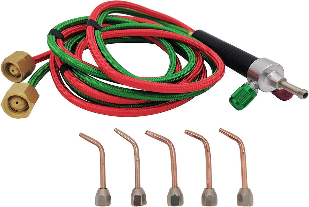Mini Gas Little Torch Soldering Welding Gun Kit With 5 Tips fit for Hoses Jewelry Repair And Construction, Hobbyists, Crafts