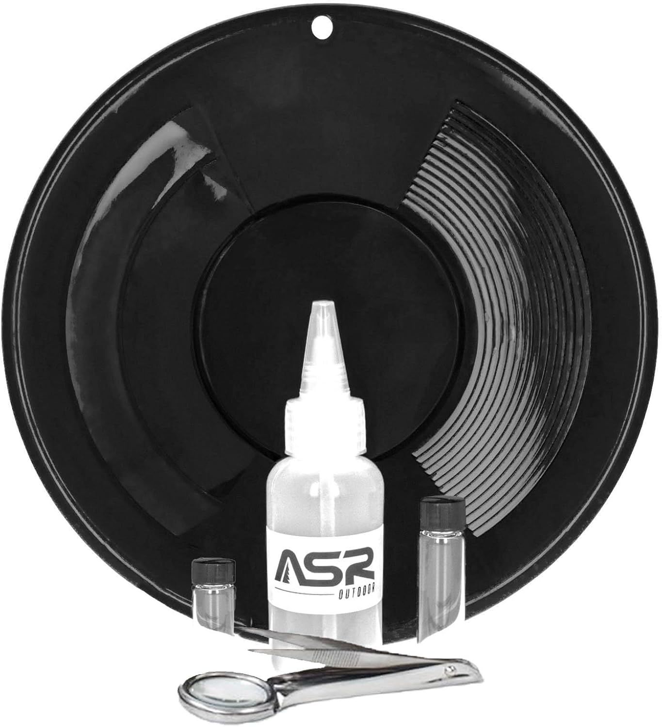 ASR Outdoor Gold Pan Gold Prospecting Beginners Kit, Collection Tools, 5 Piece Green