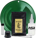 ASR Outdoor Gold Panning Kit with Paydirt Beginner Prospecting Equipment 6pc, Green
