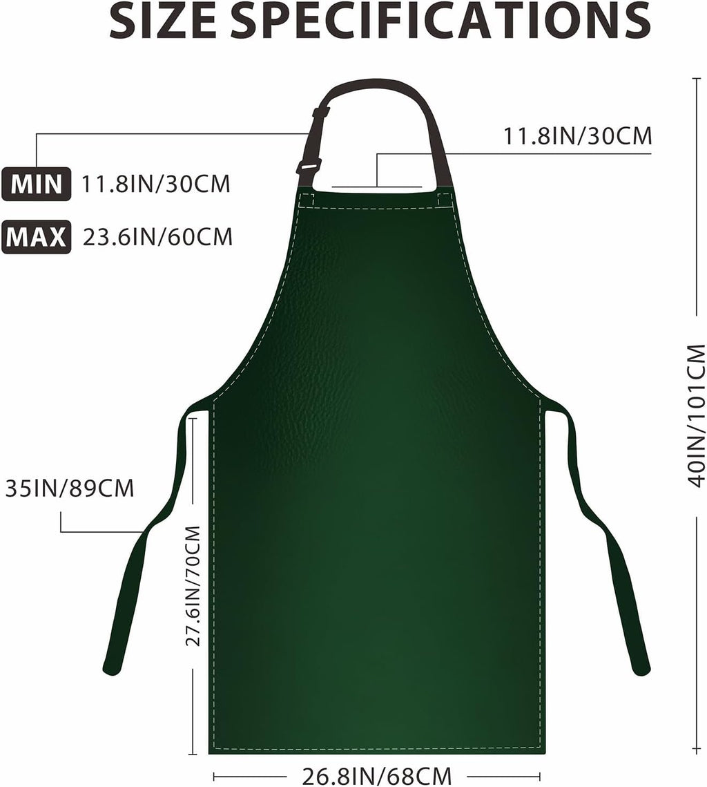 GoldPig Waterproof Apron, Chemical Resistant for Dishwashing | Rubber vinyl, adjustable apron, 40" extra long. Also great for grilling, lab, kitchen, butcher.