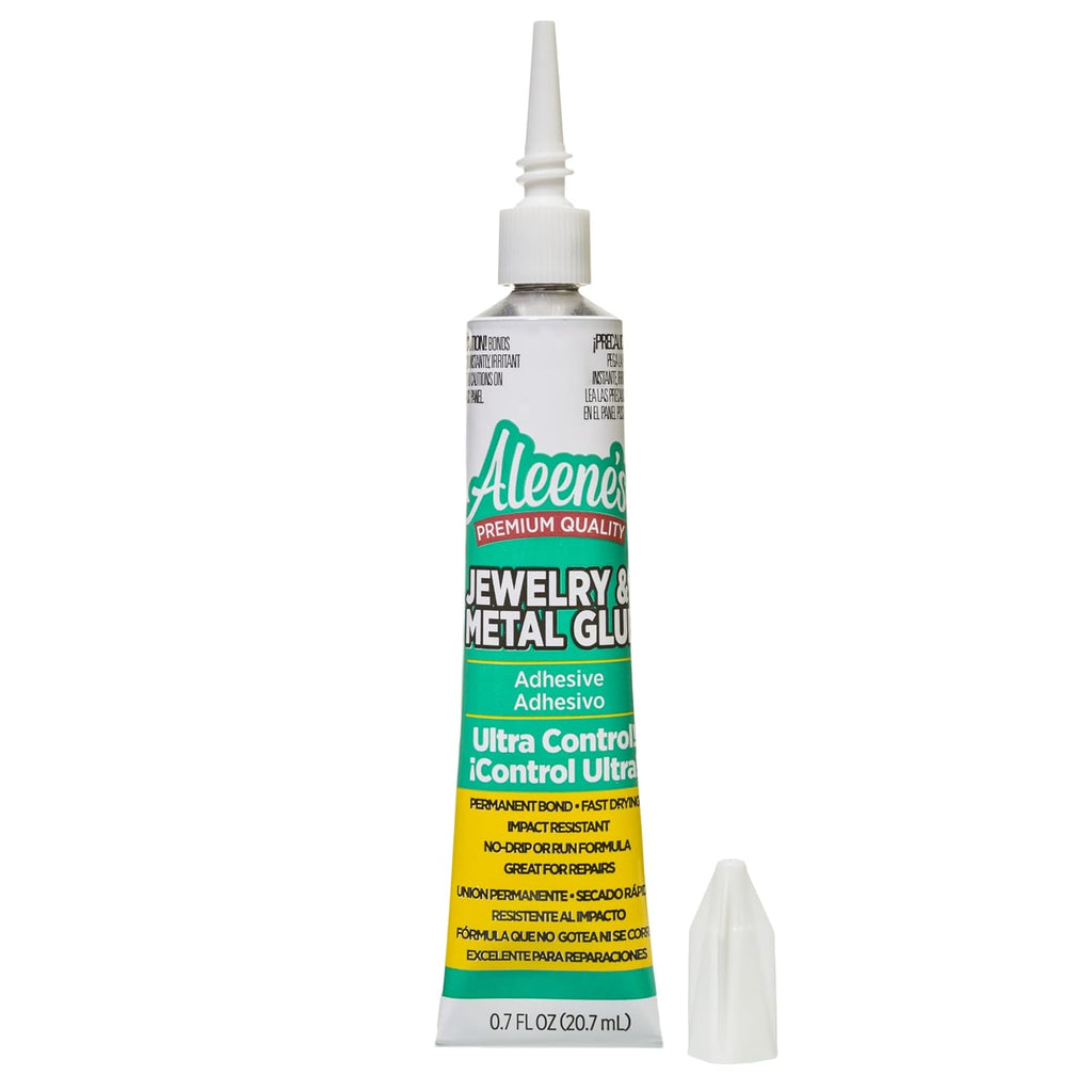 Aleene's 21709 Jewelry & Metal Glue, 0.7 oz - Instant Adhesive, Permanent Bond, Waterproof, Dries Clear, Ideal for Repairs