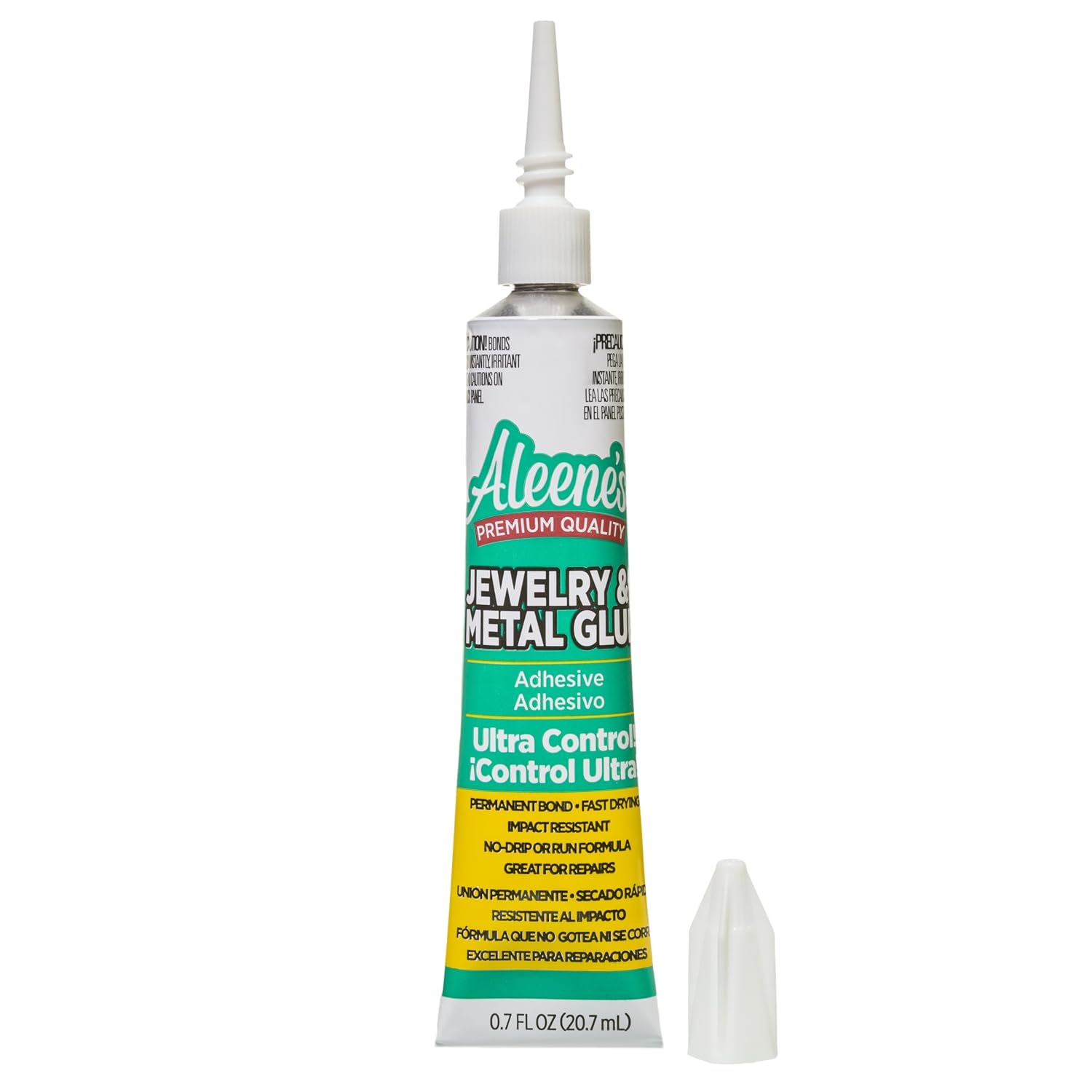 Aleene's 21709 Jewelry & Metal Glue, 0.7 oz - Instant Adhesive, Permanent Bond, Waterproof, Dries Clear, Ideal for Repairs