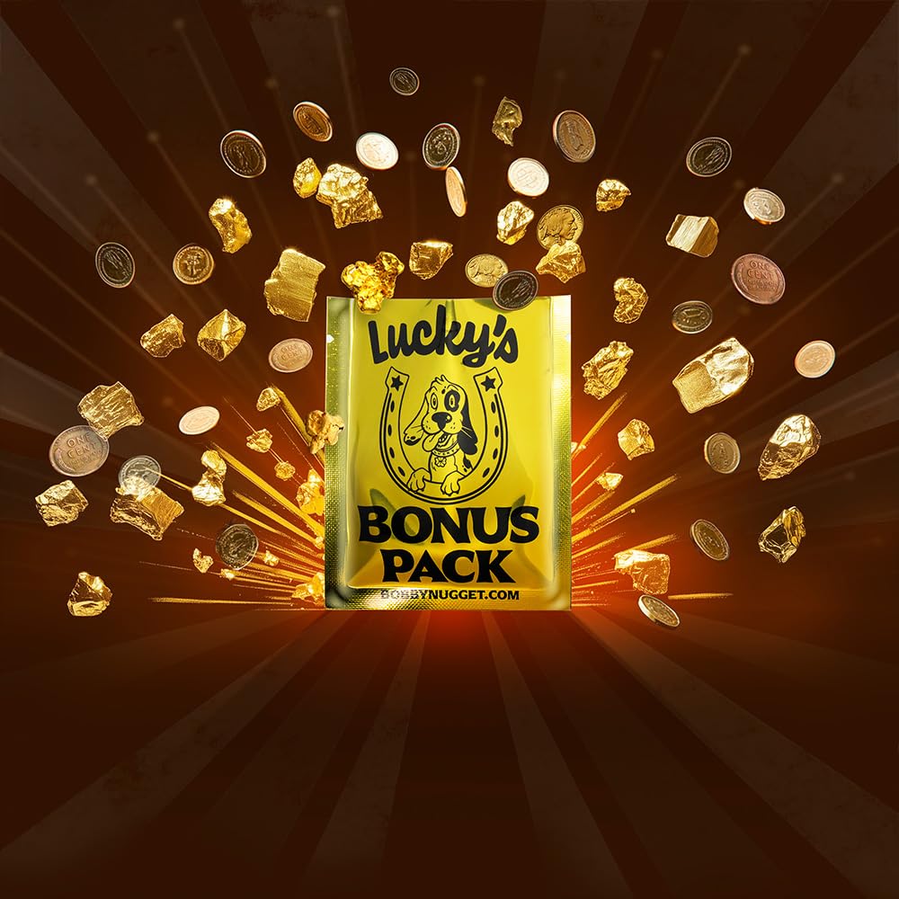 Gold Paydirt Prospecting Bag | Guaranteed Gold | Gold Rush Panning Concentrates + Lucky’s Bonus Bag | 1/4 Gram of Gold