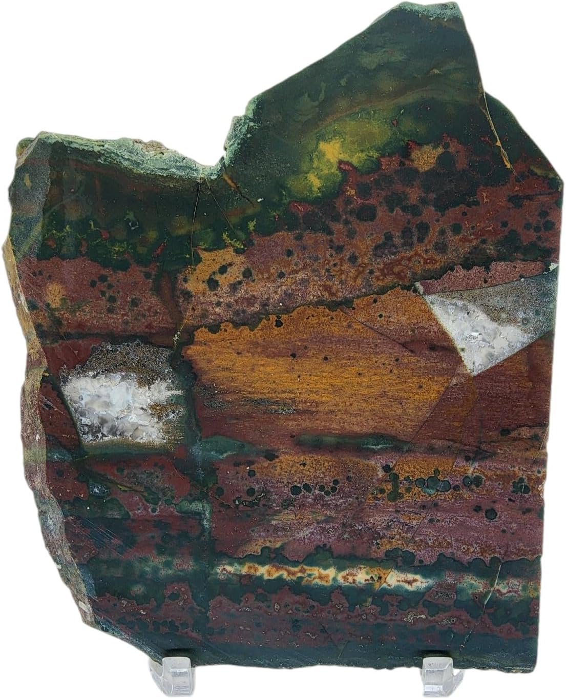 Fancy Jasper Bloodstone, Slab, cabbing Rough, #R-7040