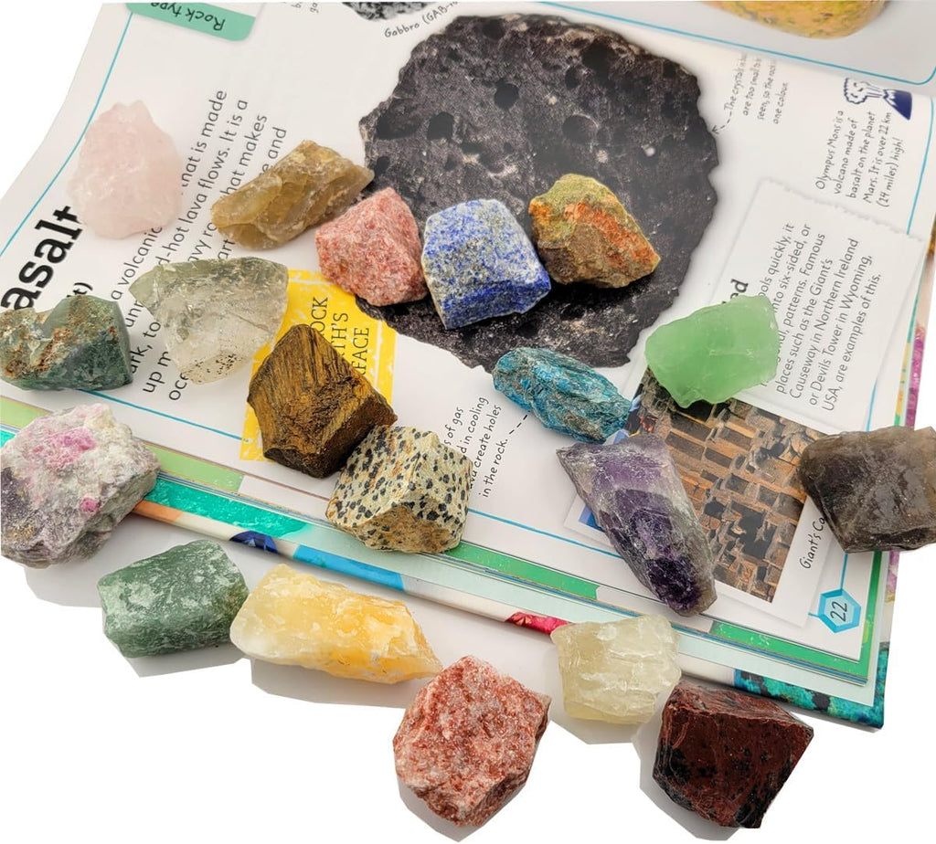 5.4lb Bulk Natural Rocks for Tumbling,Rocks Minerals Collections Raw Crystals Rough Stones for Polishing Gemstones Crystals and Healing Stones for Wicca Reiki (110-130pcs)