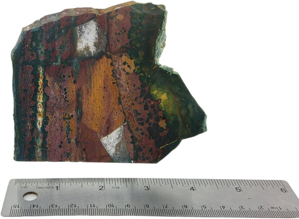 Fancy Jasper Bloodstone, Slab, cabbing Rough, #R-7040