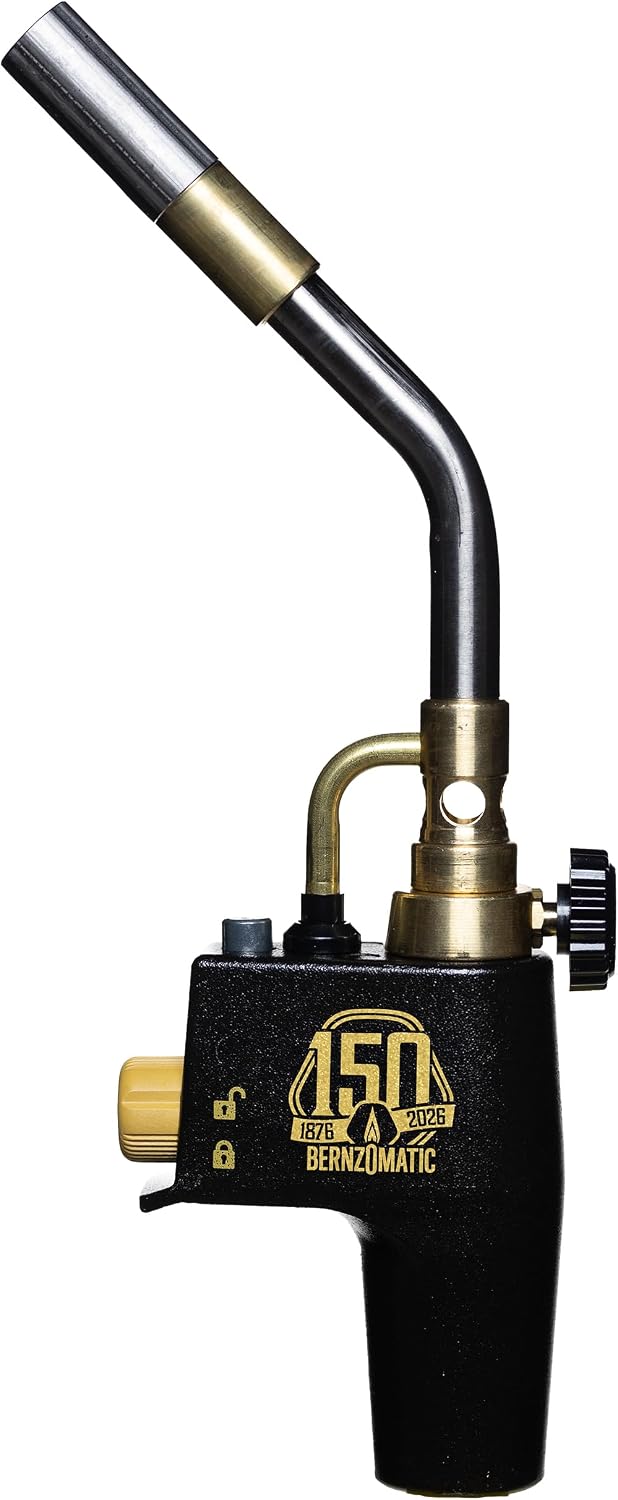 Bernzomatic Trigger Start Torch (TS 8000 Torch) | High Output Hand Torch for Weed Burner, Soldering, Brazing & Cooking | Fits Propane Tank | Heavy Duty Torch Head