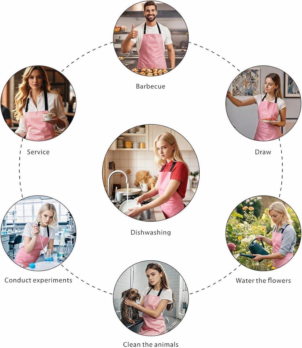 GoldPig Waterproof Apron, Chemical Resistant for Dishwashing | Rubber vinyl, adjustable apron, 40" extra long. Also great for grilling, lab, kitchen, butcher.