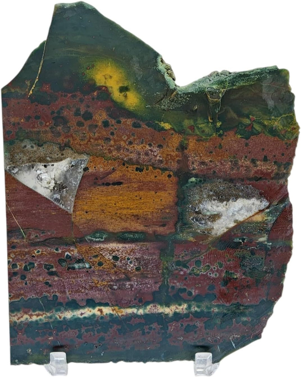 Fancy Jasper Bloodstone, Slab, cabbing Rough, #R-7040