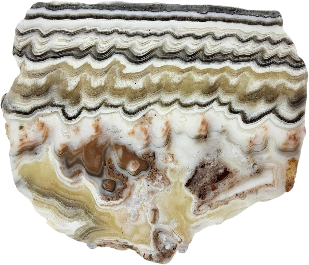 Zebra Calcite, Mexico, Slab, cabbing Rough, Lapidary, #R-7162 | lapidary supplies Mexico