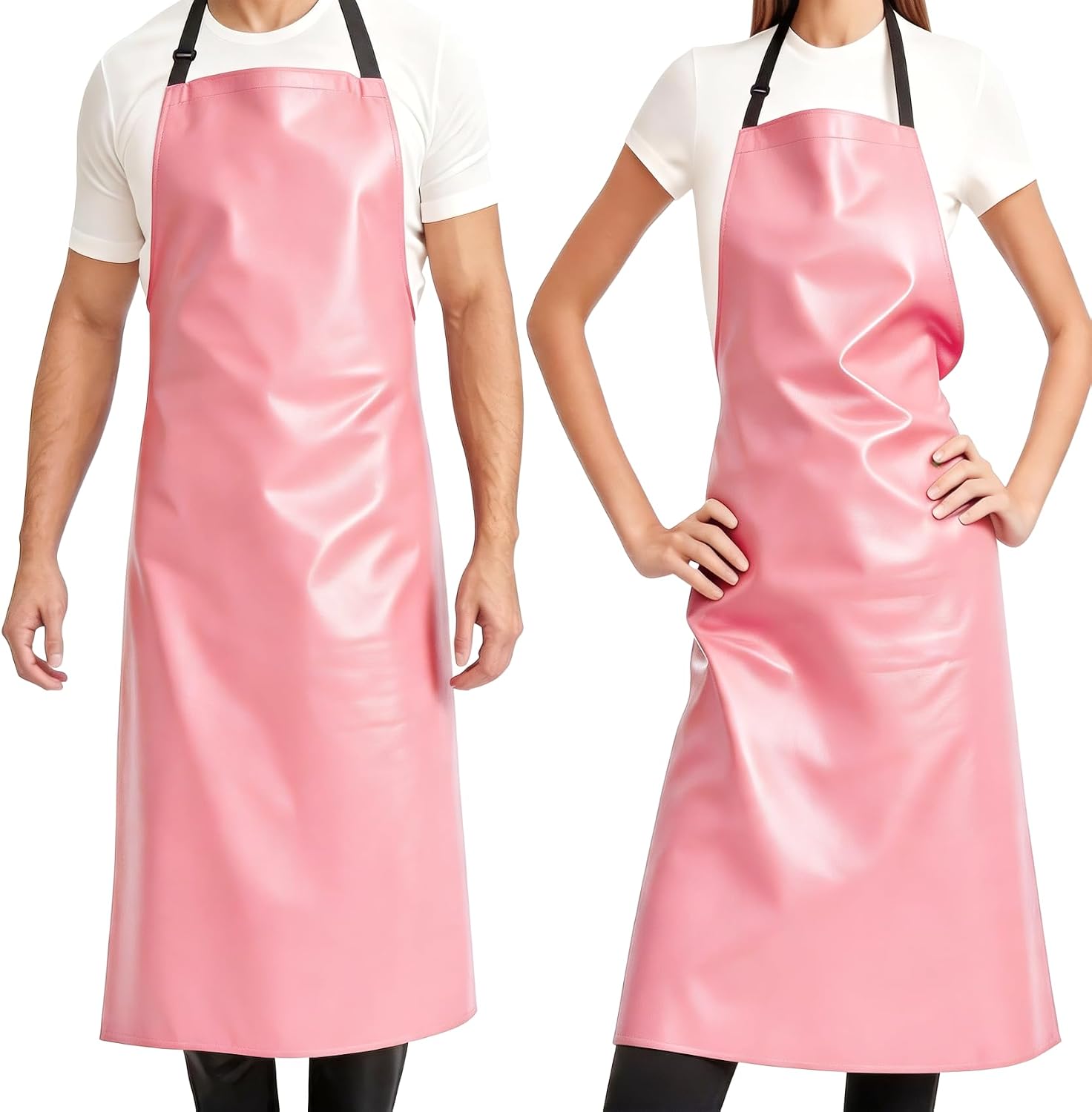 GoldPig Waterproof Apron, Chemical Resistant for Dishwashing | Rubber vinyl, adjustable apron, 40" extra long. Also great for grilling, lab, kitchen, butcher.