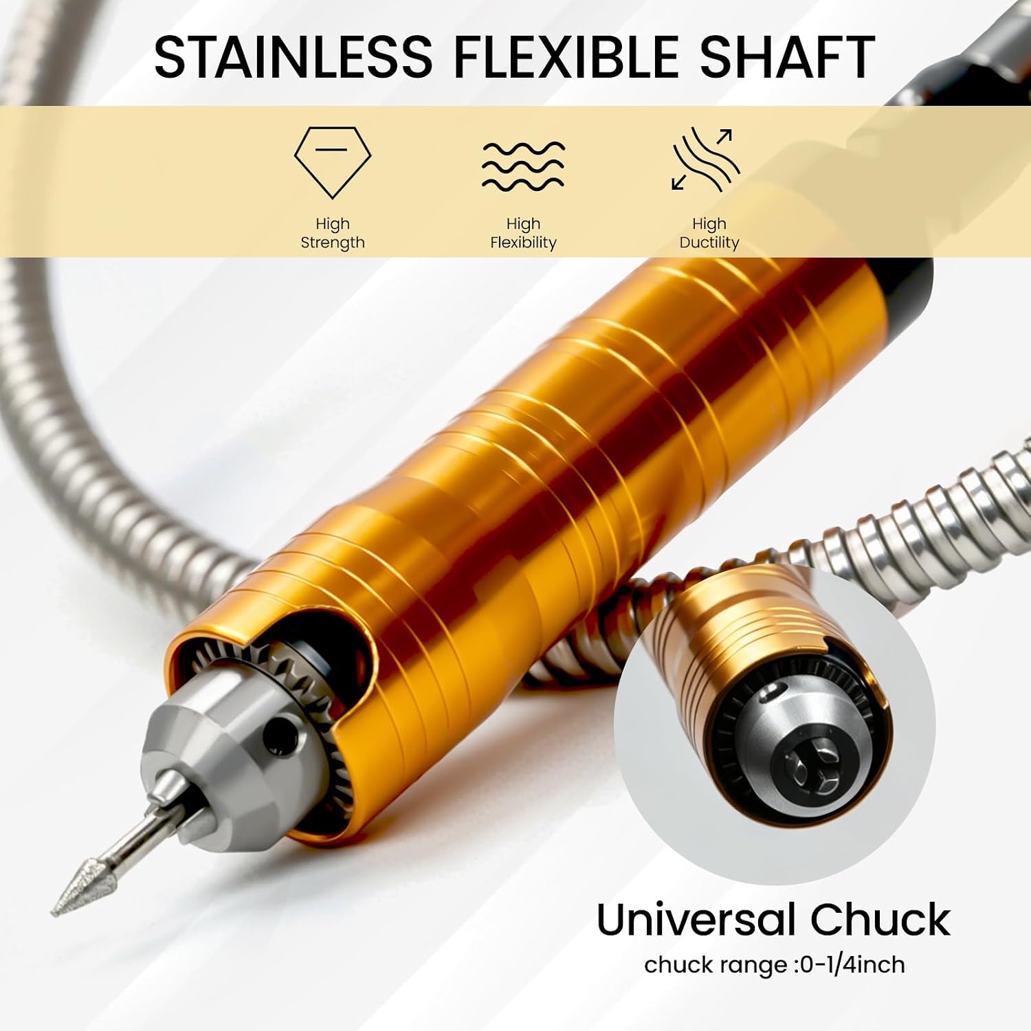 1200W Flex Shaft Rotary Tool, 30000RPM Variable Speed Hanging Grinder with 46Pcs Accessories & Foot Pedal, Electric Flexible Shaft Carving Machine for Wood Metal Jewelry Polishing Sanding Engraving