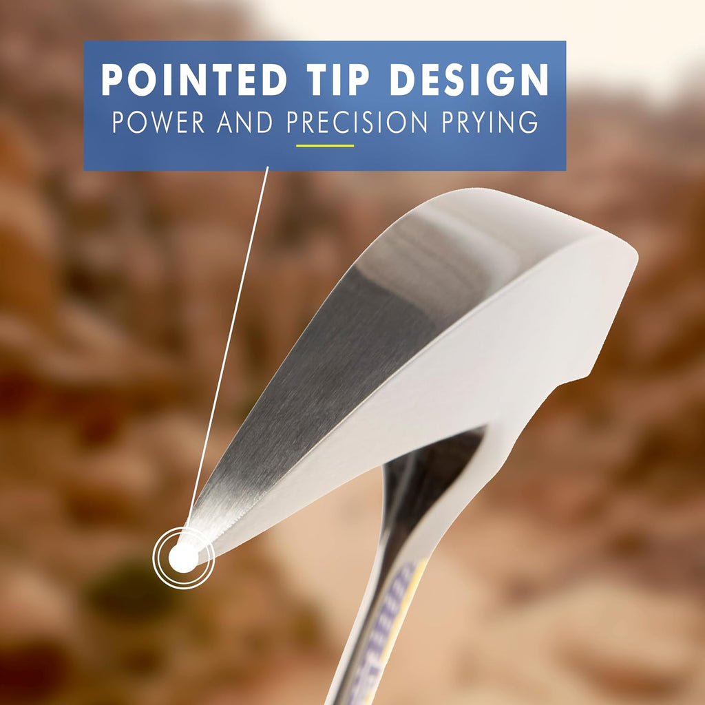 ESTWING Rock Pick - 22 oz USA Made Geology Hammer with Pointed Tip & Shock Reduction Grip - E3-22P