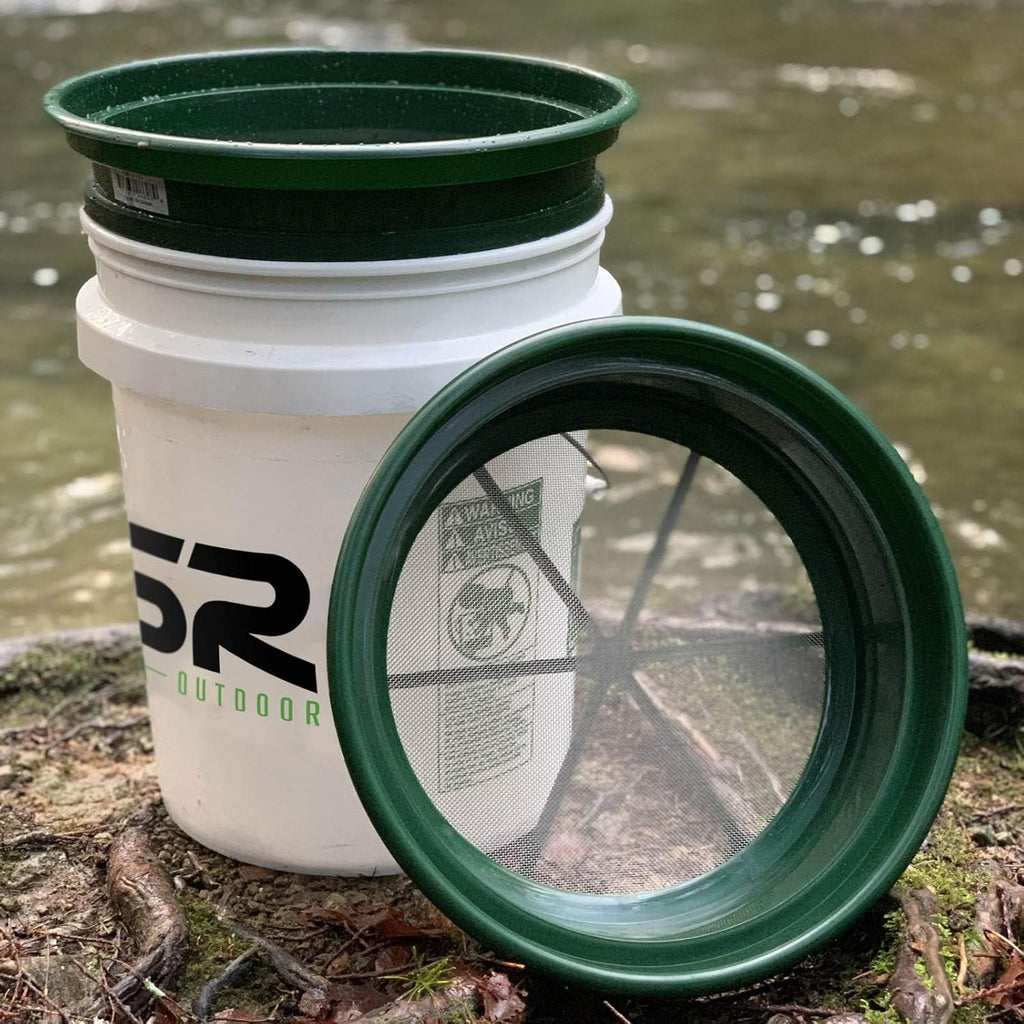 ASR Outdoor 11pc Gold Panning Kit Prospecting Equipment with Classifier Screens, Dual Riffle Gold Pans