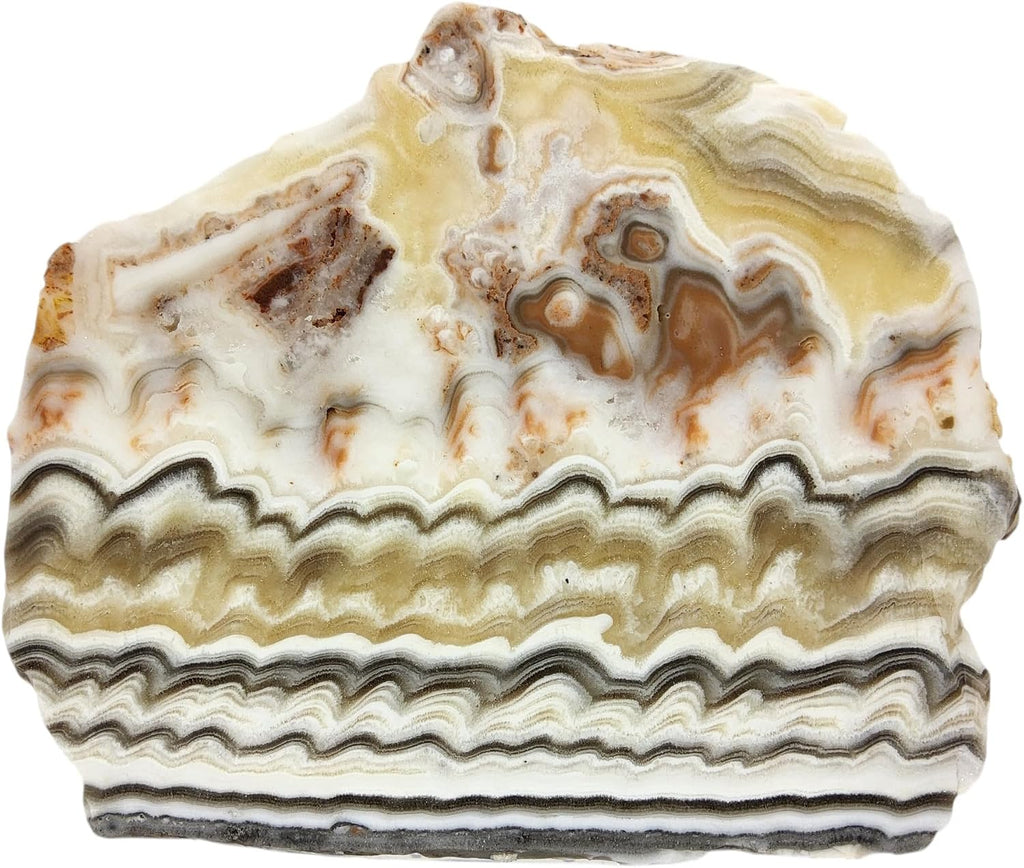 Zebra Calcite, Mexico, Slab, cabbing Rough, Lapidary, #R-7162 | lapidary supplies Mexico