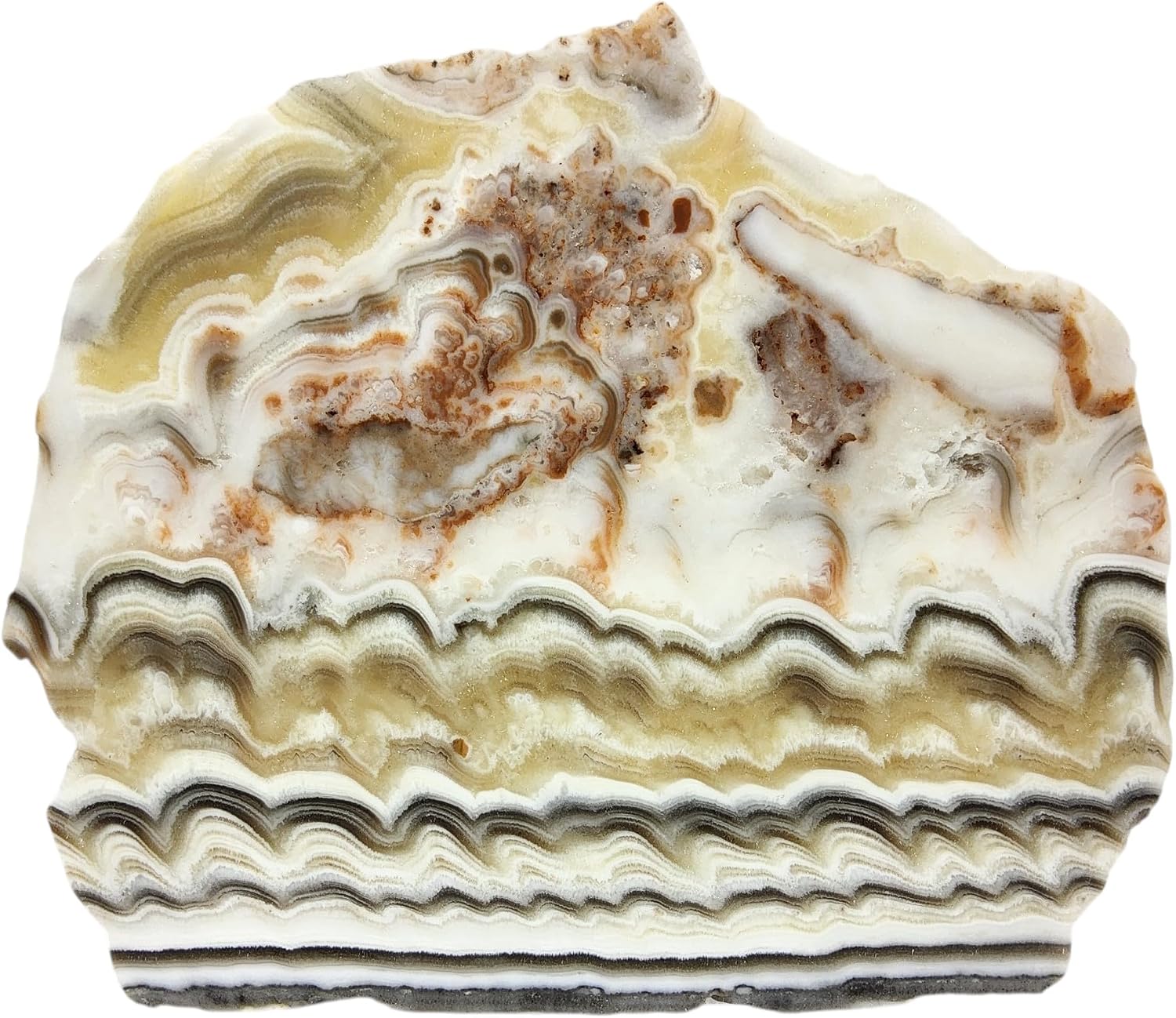 Zebra Calcite, Mexico, Slab, cabbing Rough, Lapidary, #R-7162 | lapidary supplies Mexico