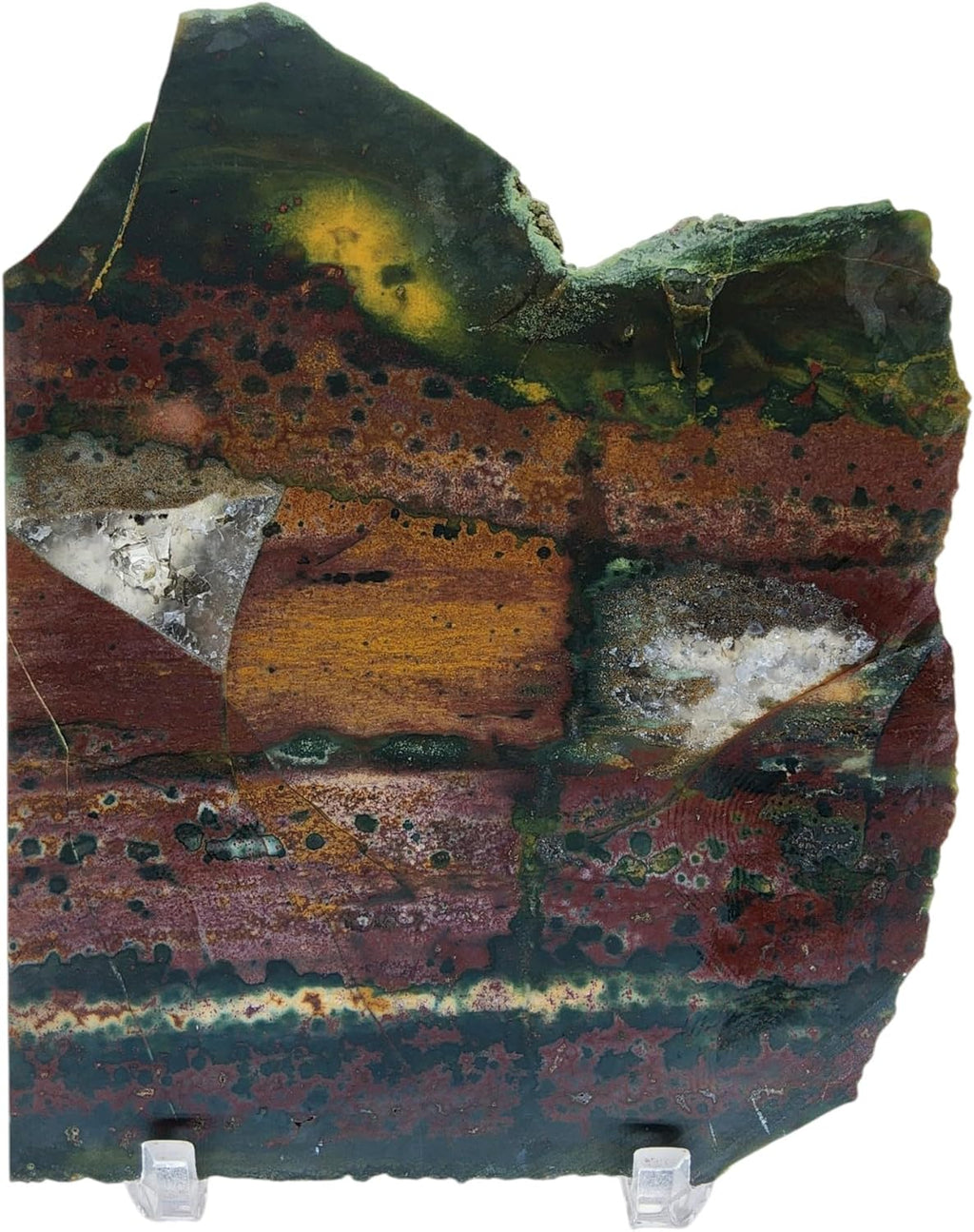 Fancy Jasper Bloodstone, Slab, cabbing Rough, #R-7040