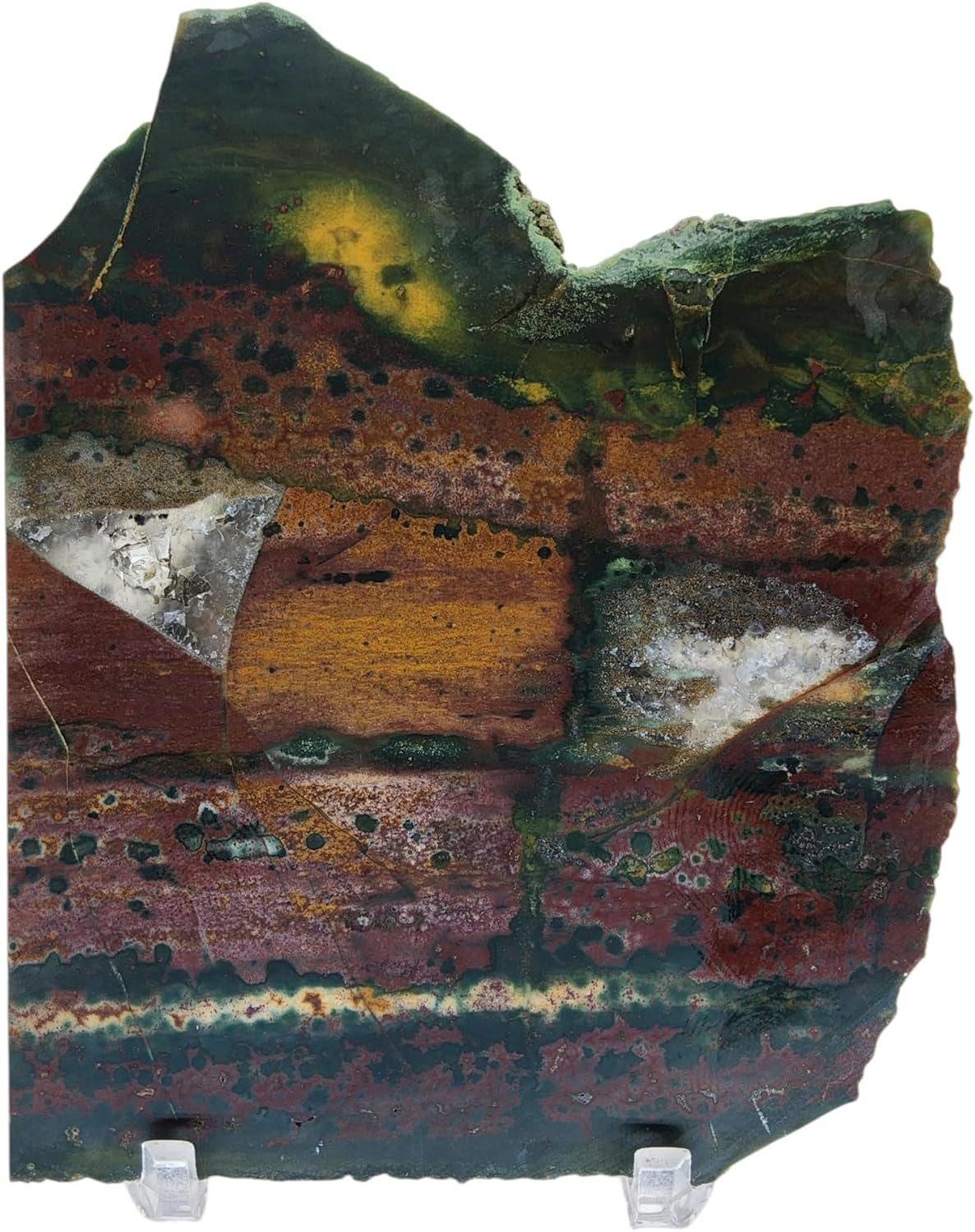 Fancy Jasper Bloodstone, Slab, cabbing Rough, #R-7040