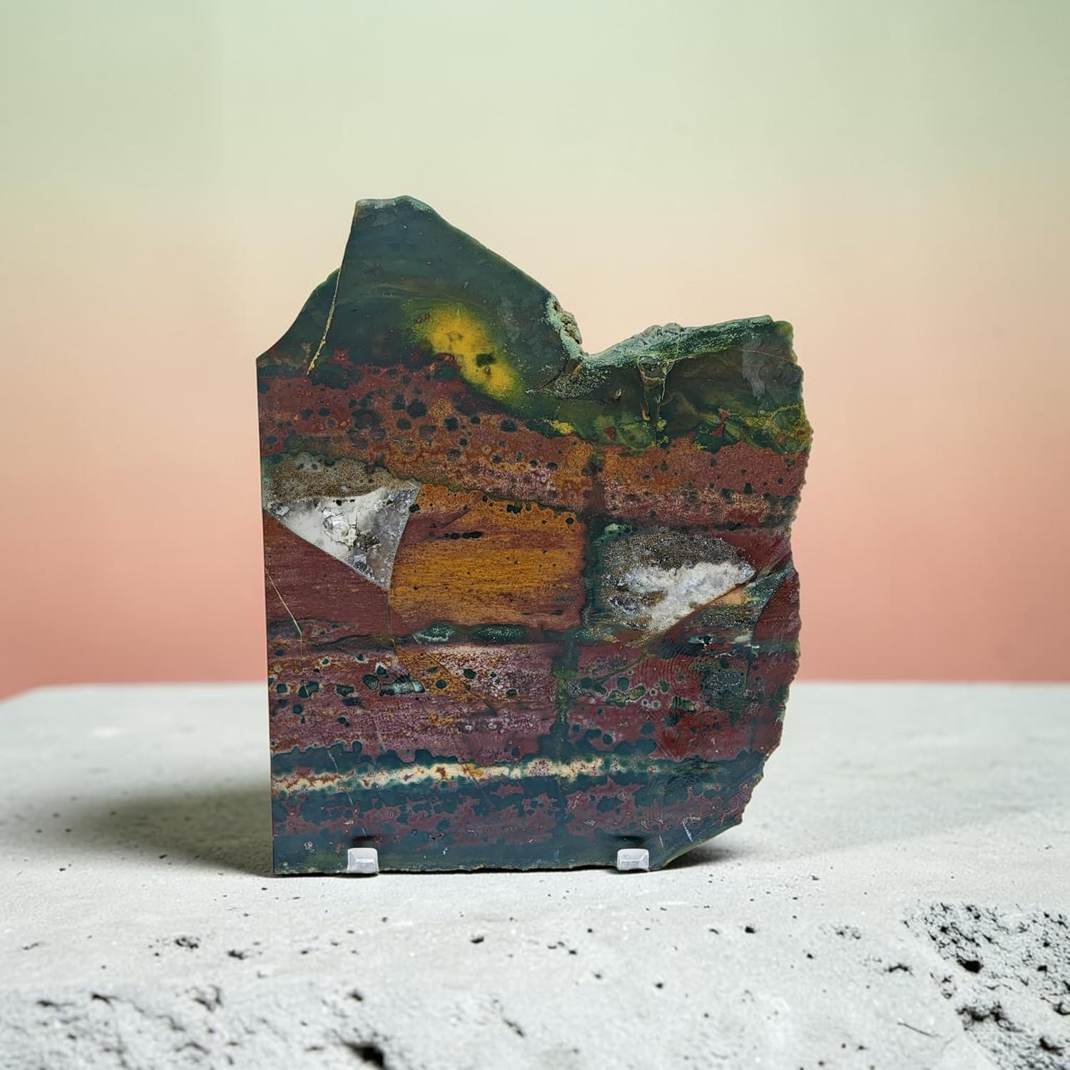 Fancy Jasper Bloodstone, Slab, cabbing Rough, #R-7040