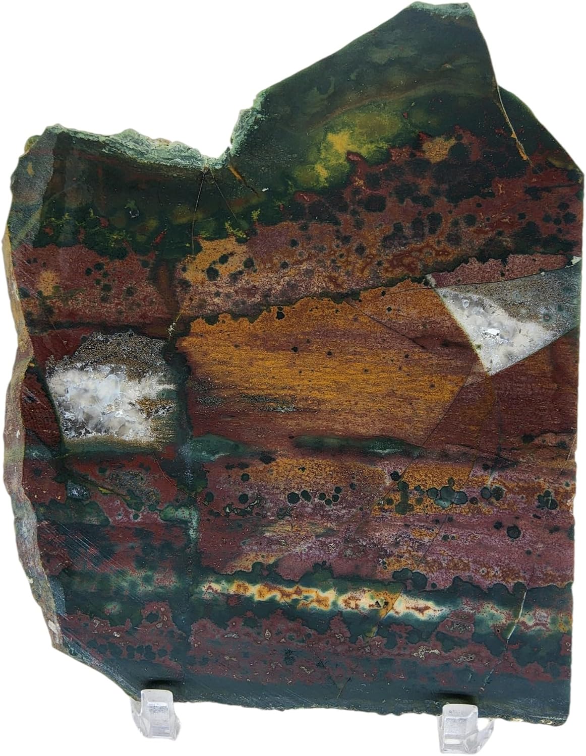 Fancy Jasper Bloodstone, Slab, cabbing Rough, #R-7040