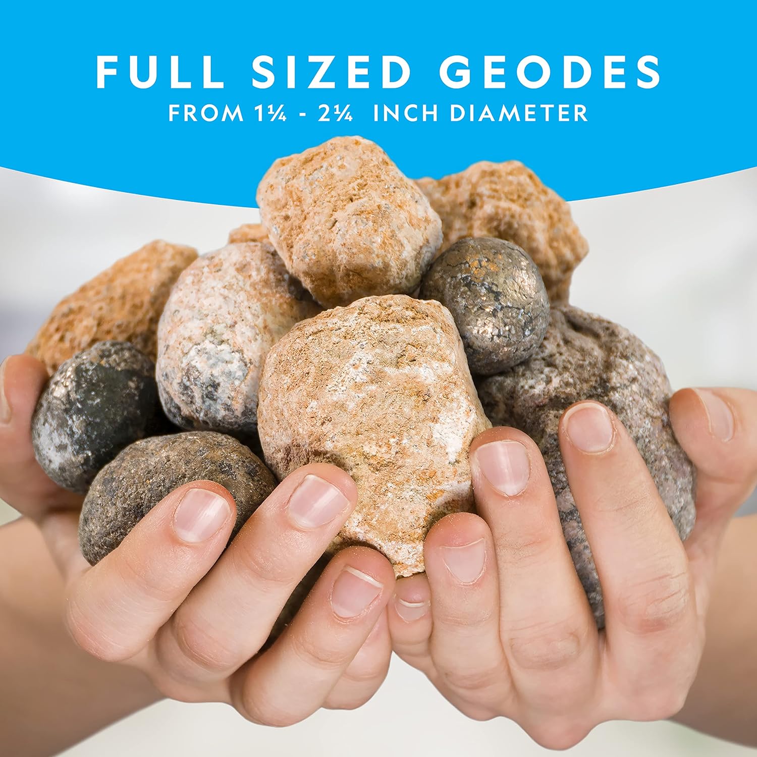 National Geographic Break Open 10 Premium Geodes for Kids Ages 8-12 | Safety Goggles, Real Crystal Geodes, Geology Science Kit, Break Your Own Geodes, STEM Activity, Birthday Gift