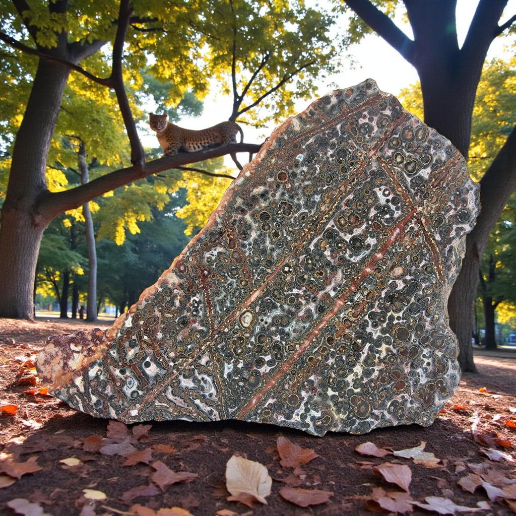 Leopard Jasper, Slab, cabbing Rough, Lapidary, #R-6862