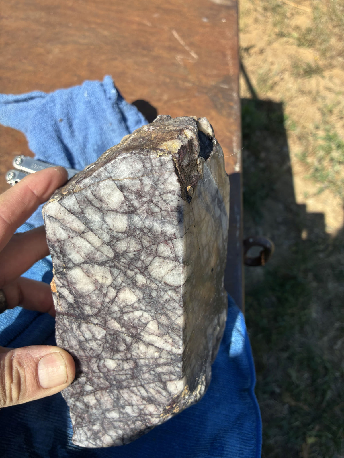 Brecciated Quartz with Hematite - Polished Display Specimen